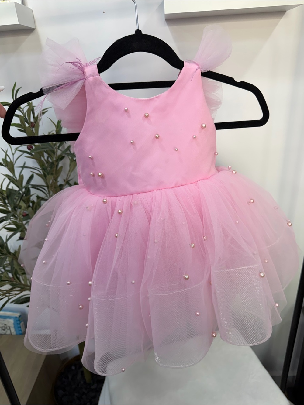 Pink Pearl Tulle Girls' Costume Dress
